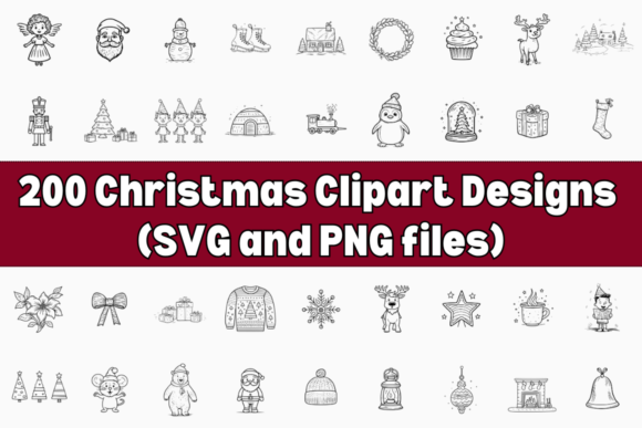 Download 200 Christmas SVG &amp; PNG Bundle - 200 Collection
