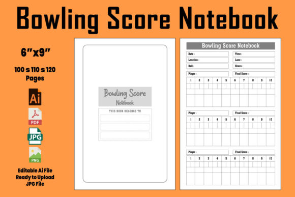 Download Bowling Score Book 6″ X 9″ - Premium Bundle