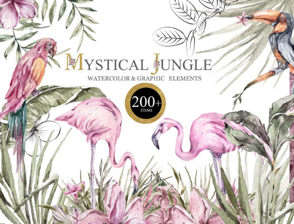 Download Watercolor Tropical Collection 200+items - 200 Collection
