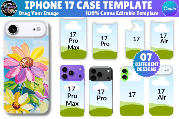 Download IPhone 17 Case Canva Template Bundle - Iphone 17 case Collection